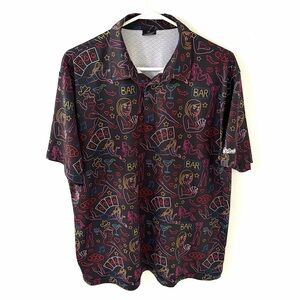 Golf Gods Vegas Nights Performance Polo, Size: XL